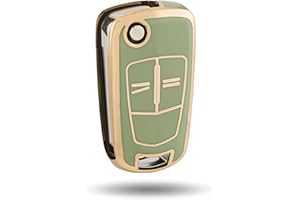 OFFCURVE Etui a Cle Voiture Coque Clé, Étui à Clés TPU Couvre Clef 2 Boutons pour Opel Vauxhall Astra Zafira Adam Insignia Mokka Corsa Signum Tigra Meriva Cascada Vectra Omega Agila Caravan