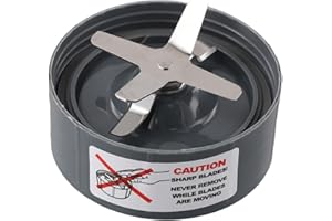 RichVibe Ersatzklinge für NutriBullet 900 W 600 W Mixer Kreuzschnitt Edelstahl Entsafter Klinge mit Silikon O-Ring Montageteile schwarz 10 x 10 x 4 cm