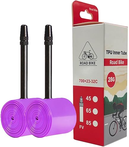 Biglumin 2 Pezzi Camera D'aria Bici Da Corsa 700x18-32C Tubolare - 4