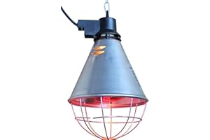 SM Pet Supplies Infrared Radiant Heat Lamp & Red Bulb High Low Switch Poultry Chickens Chicks Puppy Dog & live stock