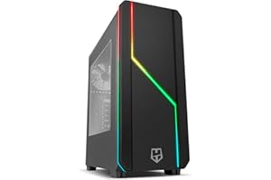 NOX XTREME PRODUCTS Nox Hummer MC PRO ARGB -NXHUMMERMCPROB - PC Case, Semi-Tower, ARGB Rainbow LED Strip, Acrylic Side Window, Black