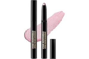 LYSDEFEU Fard a Paupiere Paillette Crayon, Perles de Rose Shimmer Cream Eyeshadow Stick, Marron Pailleté Paupières, Longue Durée Imperméable, Ombre à Paupières Facile à Glider, Cadeau pour Les Femmes-08
