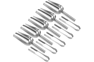 Süßigkeitenschaufeln und Zangen aus Edelstahl für Hochzeiten, Küche, Bar, Süßigkeiten, Dessert, Buffet, Eis, Kaffee, Tee, 10 