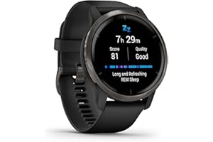 Garmin Venu 2 – GPS-Fitness-Smartwatch mit ultrascharfem 1,3“ AMOLED-Touchdisplay, umfassenden Fitness, über 25 vorinstallierte Sportarten, Music Pay