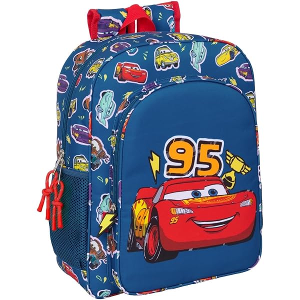 Trousse Rectangulaire Safta Cars Racing - 22x7x40cm, Bleu Marine, Pour école, Un Compartiment