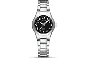 LN LENQIN Damenuhr Edelstahl Armbanduhr Damen wasserdichte Uhr Damen Klassisch Analog Quarz Damenuhren