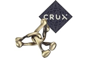 HANAYAMA AND CRUX PUZZLES Hanayama Cast Trinity Puzzle - Level 6 of 6 - Grandmaster Difficulty - Includes Crux Sticker