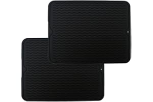 MOVSTRIKER 2 Pack Silicone Trivets for Hot Pans and Pots, 40x30cm Large Multipurpose Silicone Trivets for Kitchen Worktops, Flexible Heat Resistant Mat Kitchen Worktop Protector for Hot Dishes Pots No Slip