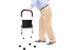 OJTOJT Sollevamento per anziani, supporto per alzarsi in piedi, 6 supporti regolabili in altezza, con piedini antiscivolo, portata 136 kg, ideale per una maggiore sicurezza e comfort quando si alza（D)