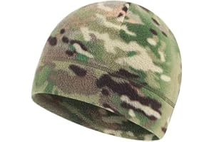 RALSPEC Multicam - Gorro térmico de microforro polar de camuflaje, táctico y cálido, diseño de camuflaje militar, para invierno, para hombre, verde, 8