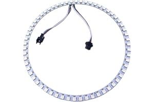 TOPXCDZ WS2812B 8/16/24/35/45/60/241 Leds Pixel Ring Adressierbare Led-Module WS2812 IC RGB Voll Farbe Runde Led Kreis DC5V (60Leds, White)