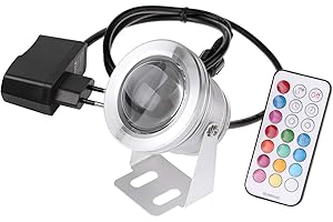 Konesky Luci per Piscina Fuori Terra RGB Che Cambia Colore Luce Subacquea Luce Per Piscina 12V Luce Per Laghetto Con Telecomando