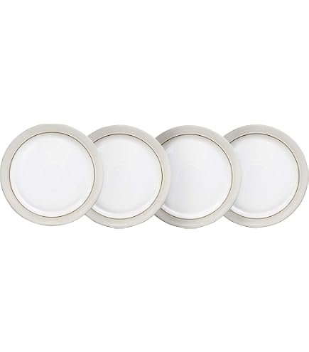 Denby Elements Lot De 4 Bols à Céréales – Grès Anglais Durable Et Design Intemporel – Bleu / Gris / Noir Au Choix