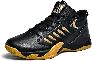 XUANKE Men's Basketball Shoes Womens mid-top Trainer air Cushion Sports Trainer Breathable Lightweight Boys & Girls Walking Shoes Students Sport Size 3.5-10.5K