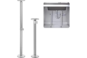 BONJUME Soporte Fregadero Bajo Encimera, 2PCS Soportes Para Fregadero Bajo Montaje Ajustable Pies De Cocina Hechos De Ensamblajes De Fregadero De Acero Inoxidable Para Fregadero De Cocina Y Baño - 41-70cm