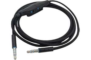 Xingsiyue Cavo Sostitutivo con Telecomando Funzione di Silenziamento Cord per Logitech G633 / G635 / G933 / G935 Wired Gaming RGB Headset