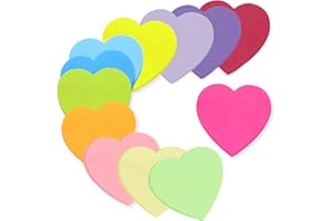 YZDZSW 12 Farben Farbige Haftnotizen, Haftnotizen Klebezettel, Farbig Runden Notizblöck Super Sticky Notes für Büro Zuhause Schule Sitzung (Liebe+600 Blatt+70 * 70mm)