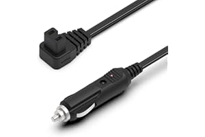 Hafiuege 5m 12V/24V Kühlbox Auto Kabel, für Autokühlschrank Kühlbox Kompressor Dometic, Alpicool, ARB, Waeco CF CDF, ICECO, Setpower, Zigarettenanzünder Adapterkabel Schwarz mit Lndikator