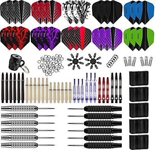 Harrows - Mega Value Pack - RRP £34.95-150+ Piece - 4 Sets of Darts, Flights, Shafts, Rings, Springs, Savers, Sharpener