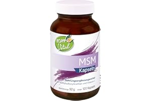 ‎KOPP VITAL KOPP Vital® MSM | Kapseln - vegan | 92 g | 1 x 120 Kapseln | mit Vitamin C | Organisch gebundener Schwefel | Glutenfrei | Laktosefrei | Apothekenqualität