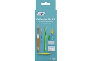 TePe Orthodontic Kit, 10-pack, Rengöring av Tandställning och Implantat | Munvårdskit, Innehåller tandborstar, Mellanrumsborstar, Tandstickor, Ortodontivax, Ta bort plack