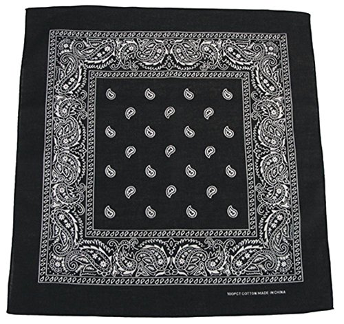 Preisvergleich Produktbild Bandana Biker Kopftuch schwarz-weiß Schwarz