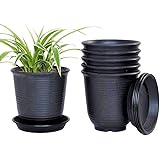 KAHEIGN 6 Pz Vasi Da Fiori In Plastica, 15,5cm Addensare I Vasi Per Piante Contenitore Per Piante Vaso Da Giardinaggio Al Cop