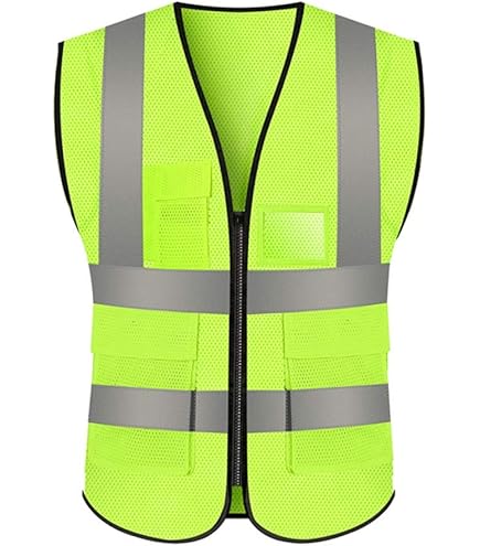 Gilet Sicurezza 2 Pezzi - Alta Visibilità Con Strisce Riflettenti 360° Per Lavoro E Sport - Foto 3