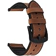 Ayadoo Uhrenarmband | Genarbtes Leder Mit Krokodilmuster | 18/20/22 Mm | Schnellverschluss