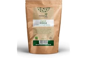 Natures Root Organic Cress Sprouting Seeds 250g - Superfood | Non GMO | Microgreen Sprouts | Garden Planting | Vegetable Gardening