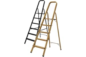 CRAFTFULL 𝐂𝐑𝐀𝐅𝐓𝐅𝐔𝐋𝐋 Échelle Pliante en Aluminium CF-133A | 2-6 marches - Pliable - Jusqu'à 150 kg - Escabeau Domestique - Échelle - Escabeau à marches