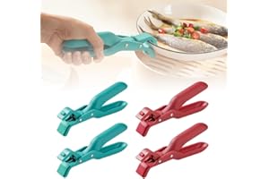 TOERJII Pince de Maintien Multi-Usage Anti-Brûlure pour Cuisine, 2024 New Clip anti-brûlure - En silicone antidérapant - Isolation thermique - Clip anti-brûlure - pour bols chauds - Assiettes (2 rot +2 grün)