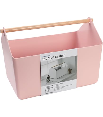 Organizzatore Multiuso Blue Ginkgo - Cestino In Plastica Impilabile Con Manico - Per Casa, Ufficio, Trucco E Arte - Foto 4