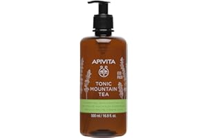 Apivita Eco Pack Tonic Mountain Tea Shower Gel with Essential Oils, 500ml