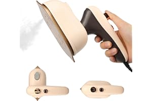 WGDVVJV Travel Iron 25W 2 In 1 Handheld Steam Iron 180° Rotating Handle Dry and Wet Ironing for Clothes Portable Steamer Iron for Home, Business, Travel