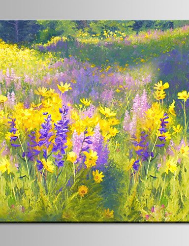 KK&amp;MM iarts®lavendar da paris france pittura a olio del fiore romantico amore, 24&quot; w*24&quot; h