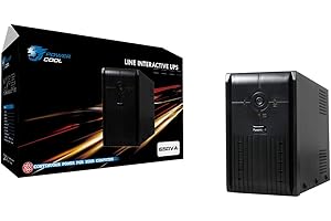 Powercool Smart UPS 650VA 2 x UK Plug, RJ45 x2,USB LED Display