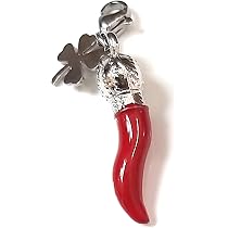 Portachiavi Portafortuna In Acciaio Con Corno E Corna – Mavijewel – Unisex
