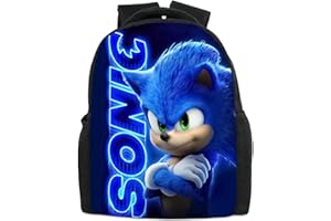 PADIEOE Sonic 3D Printed Children's School Backpack Sonic Travel Lightweight Backpack Book Bags Kids Boys Girls School Bag (Holding Hands)