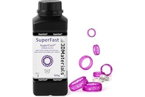 SuperCast ist starkes, mit Wachs gefülltes Harz mit 8K 22um Auflösung, ideal für feine, filigrane Designs und Schmuck, hergestellt in Korea von 3DMaterials (500g)