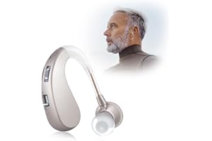 Britzgo Appareil rechargeable, conception derrière l'oreille, 7g，40 heures d'autonomie, suppression du bruit, livret d'instructions en français inclus (1204-argent-single)