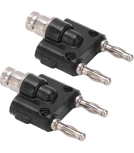 BNC Male To Dual 4mm Banana Jack Adapter – Coaxial Connector For Test Equipment