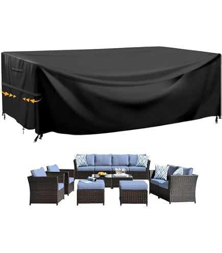 Housse De Protection Imperméable Pour Salon De Jardin - 130x80x70 Cm, Anti-UV, Avec Sangle Coupe-vent Et Cordon Serrage
