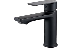 BELZ Bathroom Sink Tap Basin Mixer Taps, Classic Vintage Design with High-Arc Spout for Traditional Bathrooms Black