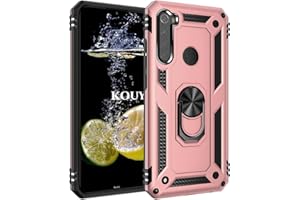 KOUYI Funda para Xiaomi Redmi Note 8/Redmi Note 8 2021, Armor Carcasa con 360 Anillo iman Soporte Hard PC y Silicona TPU Bumper Fundas Carcasas Case para Redmi Note 8/Redmi Note 8 2021 (Oro Rosa)