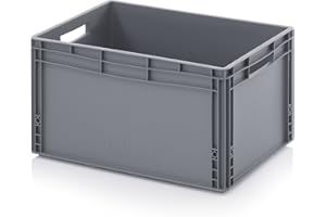 AUER PACKAGING Auer Bacs Euro 60 x 40 x 32 caisse en plastique 60x40x32 conteneur de stockage gris empilable