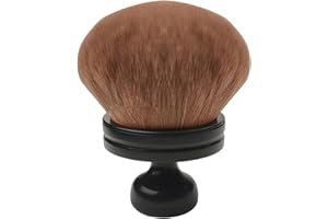 LICSALIWE Brocha autobronceadora para maquillaje corporal grande, 2.9 pulgadas de diámetro, aplicador de bronceador de cabeza ancha, Kabuki ovalado, aplicador portátil de mezcla y difuminación de la piel para