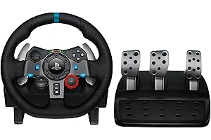 Logitech G29 Driving Force Racing Wheel and Floor Pedalsfor PS5, PS4, PC, Mac - Black - UAE Version