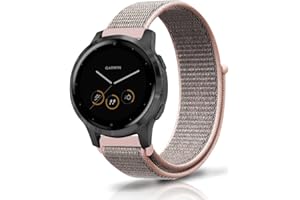 Niboow Pasek 18 mm do Garmin Vivoactive 4S (40 mm)/Vivomove 3S (39 mm)/Forerunner 255S Music, nylonowy pasek Solo Loop z zapięciem na rzepy, zapasowy pasek do zegarka Garmin Venu 2S/Captain Marvel 40
