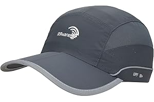 RRvane Running Cap UPF50+ Quick Dry Outdoor Sports Hat Reflective Lightweight Unstructured Baseball Cap for Men Women